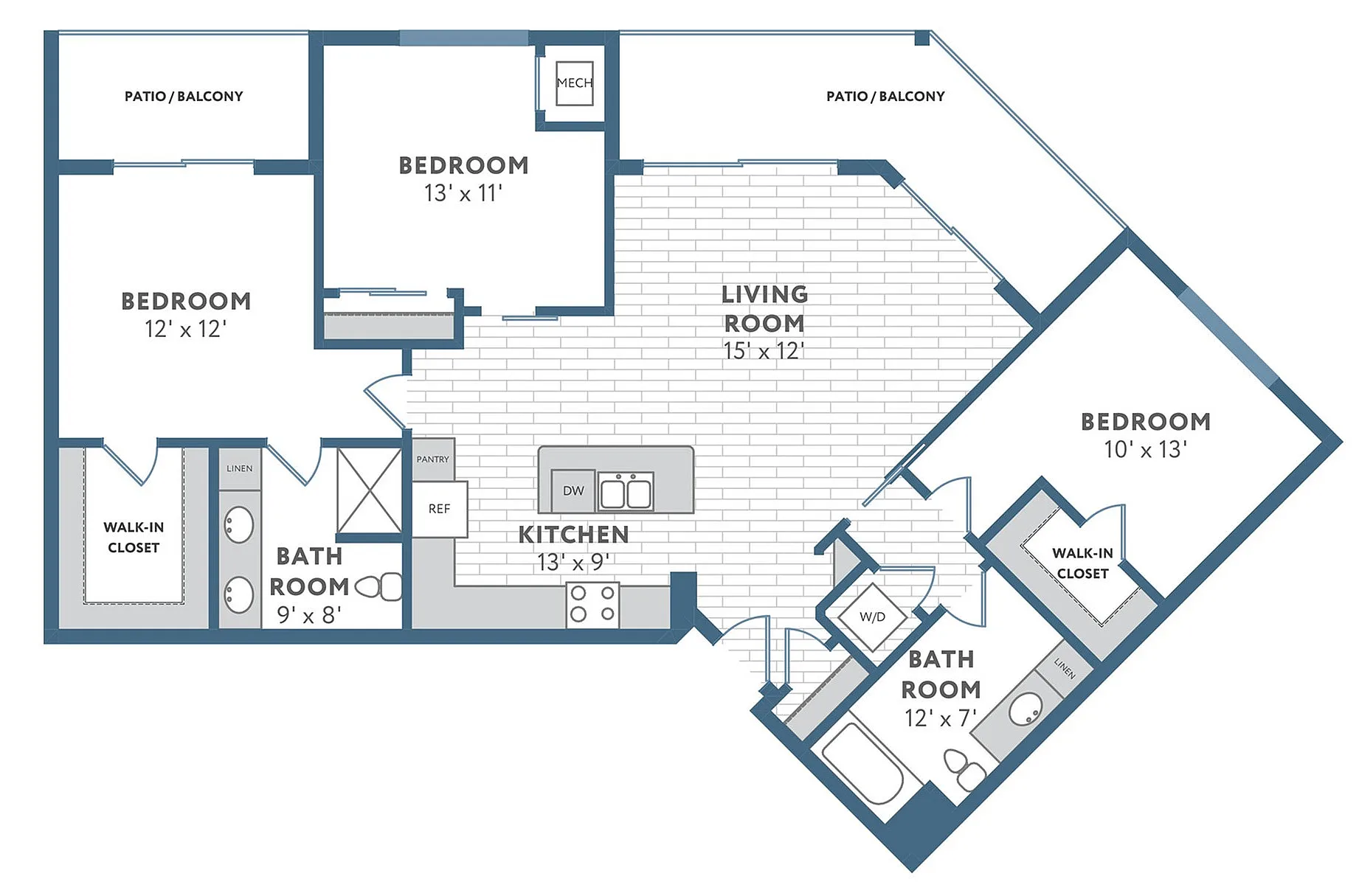 Floor Plan E2 | 22 Slate | Apartments in Madison, WI