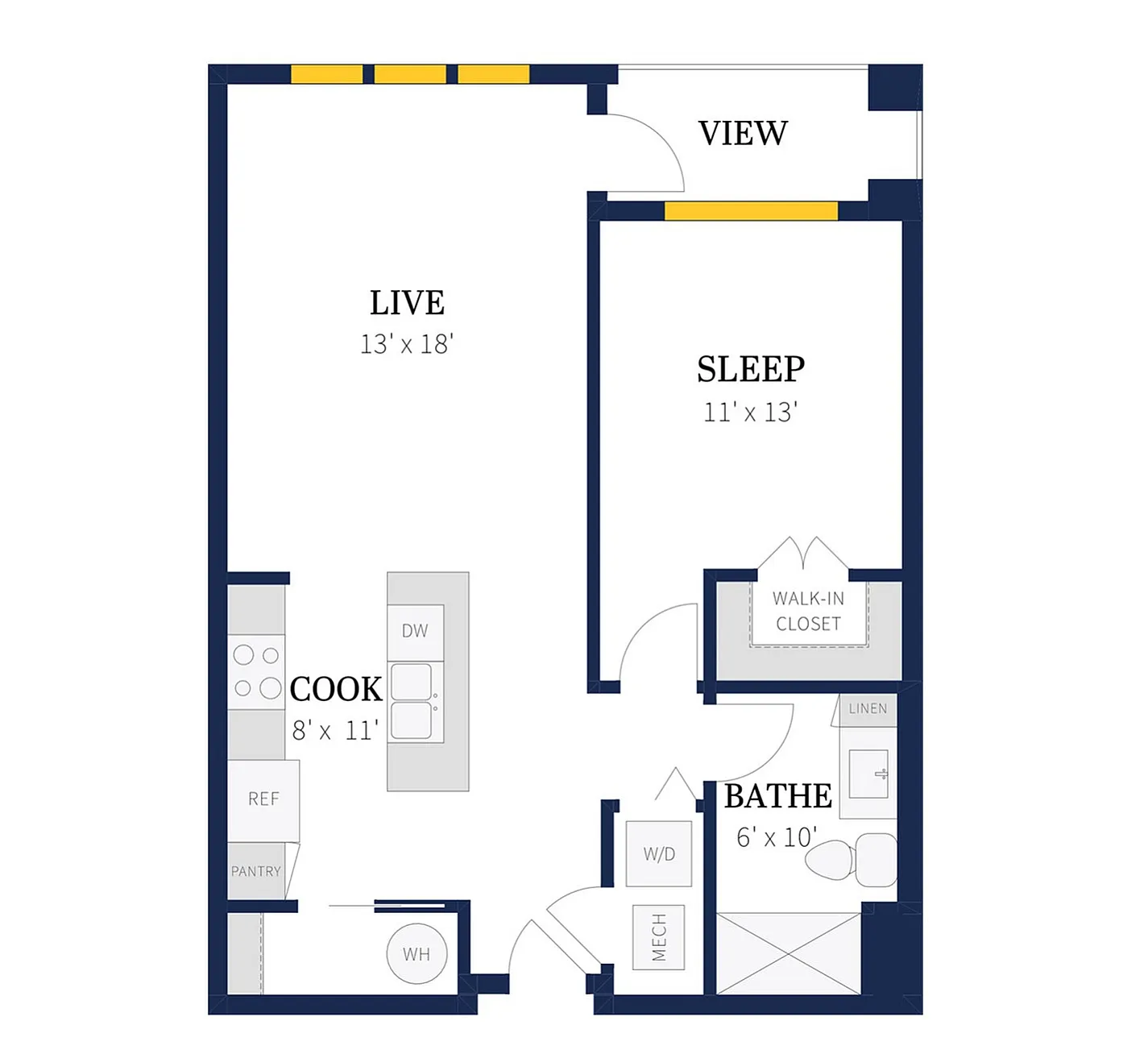 Floor Plan 1A | Arrabelle Apartments | Apartments in Cedarburg, WI