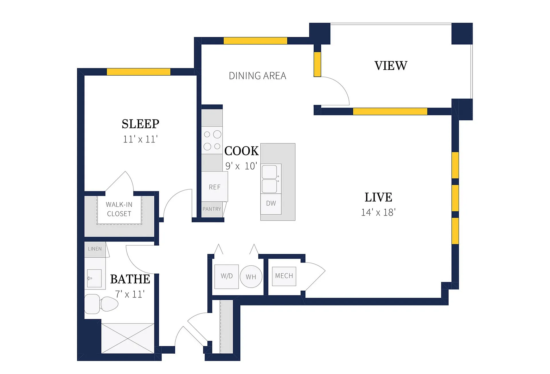 Floor Plan 1B | Arrabelle Apartments | Apartments in Cedarburg, WI