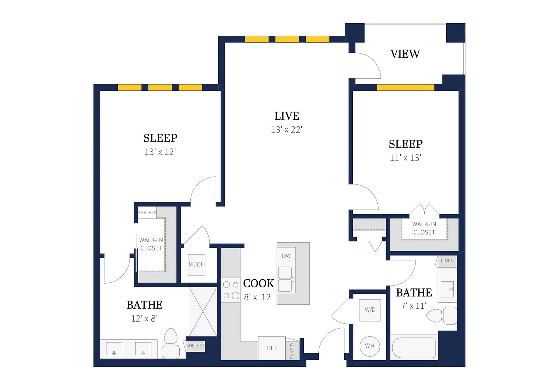 Floor Plan 2A | Arrabelle Apartments | Apartments in Cedarburg, WI