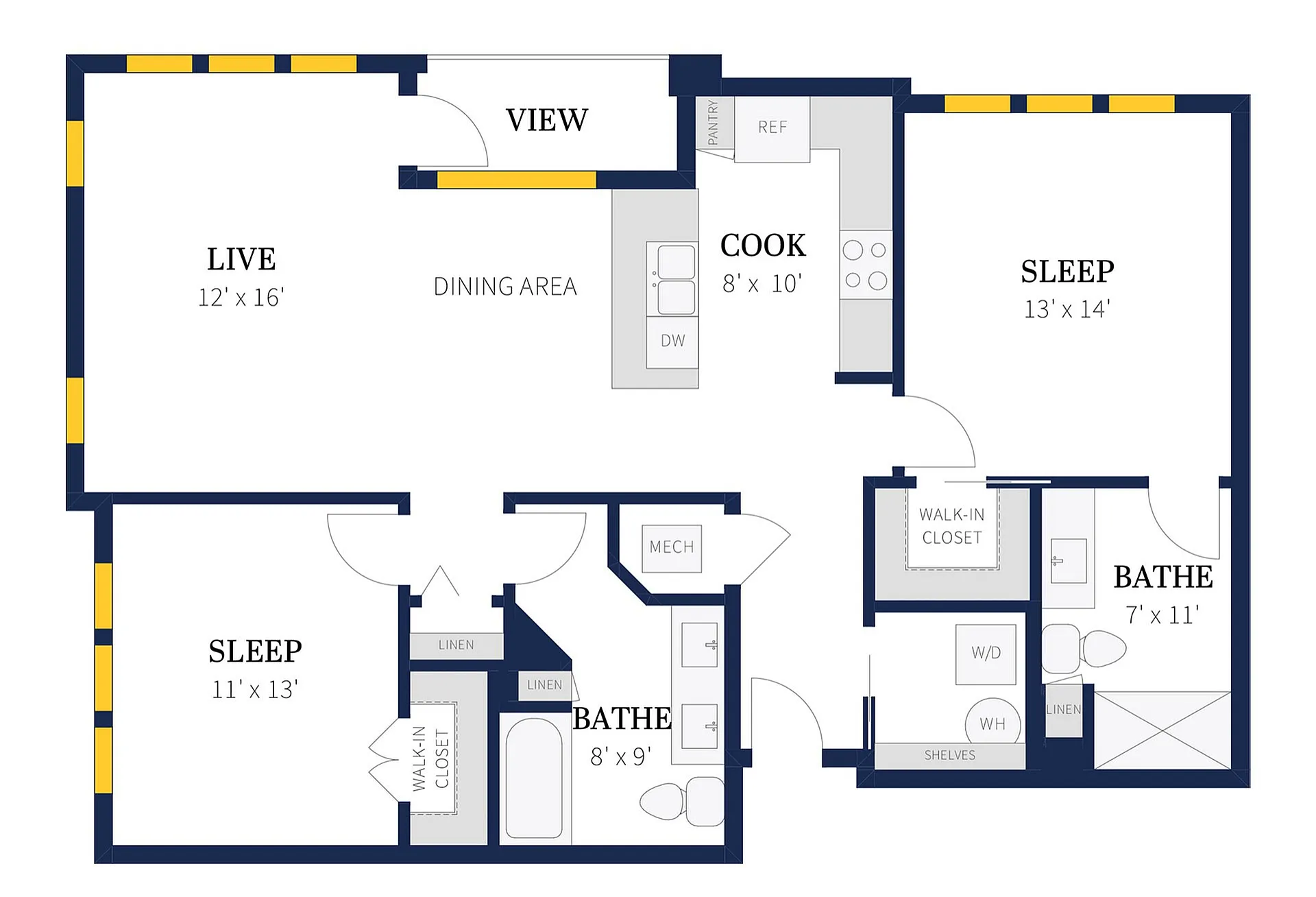 Floor Plan 2C | Arrabelle Apartments | Apartments in Cedarburg, WI