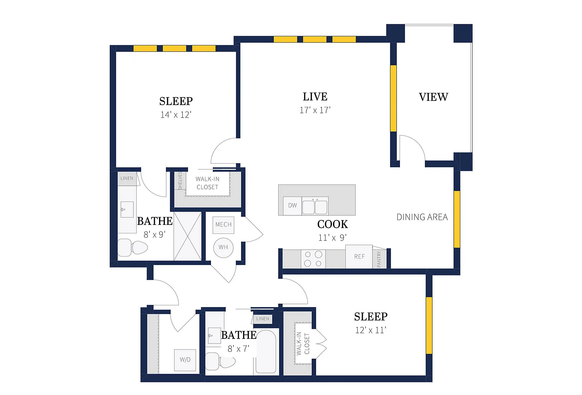 Floor Plan 2D | Arrabelle Apartments | Apartments in Cedarburg, WI