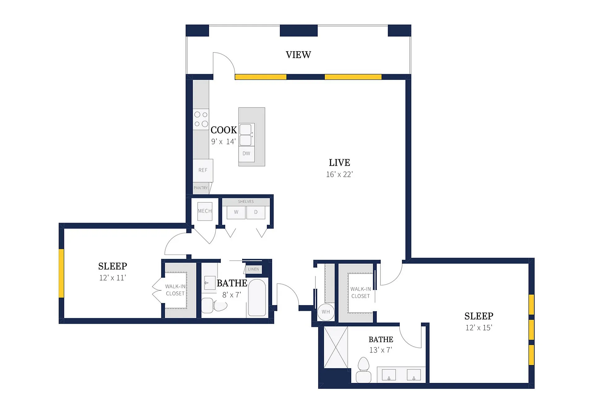 Floor Plan 2E | Arrabelle Apartments | Apartments in Cedarburg, WI