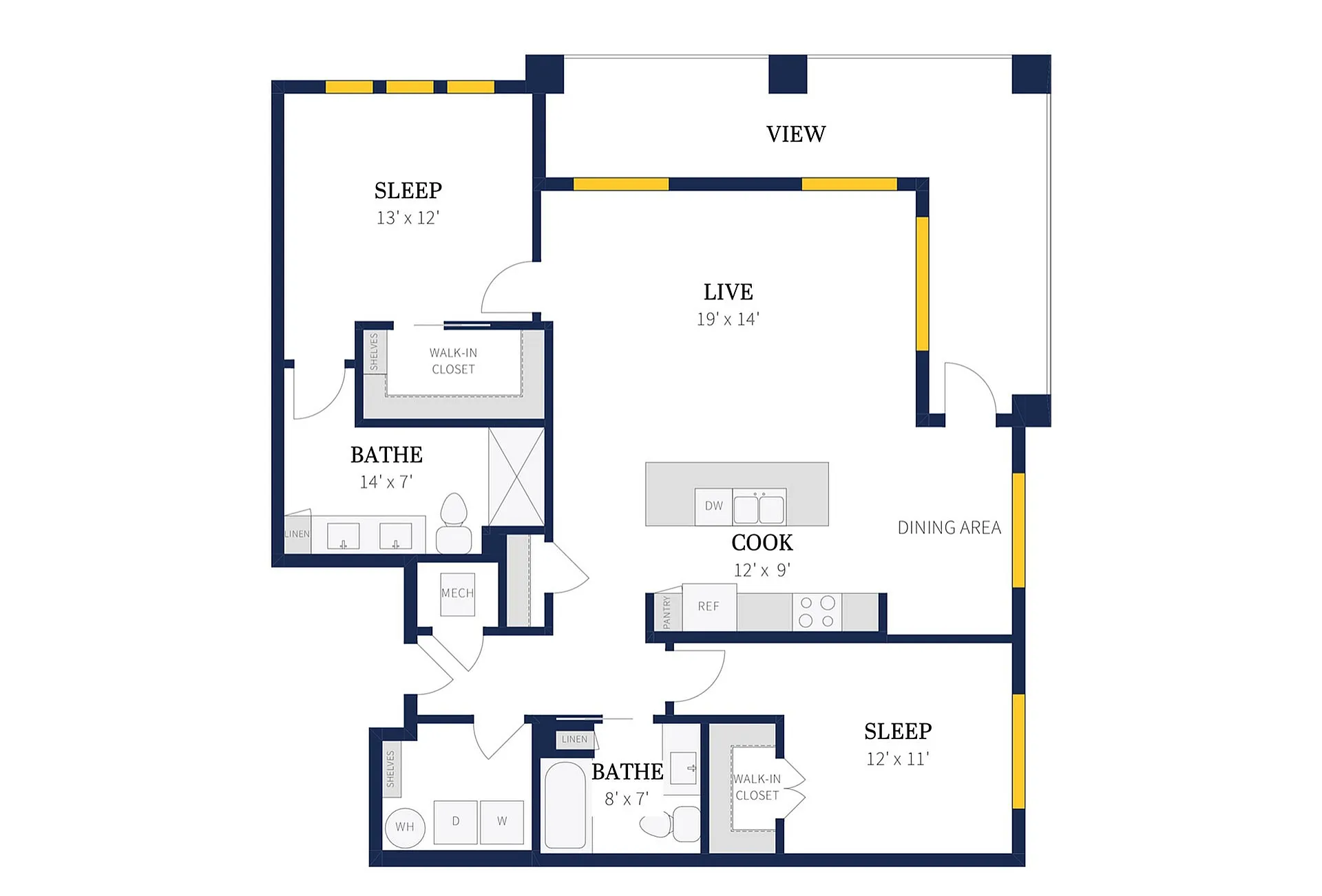 Floor Plan 2F | Arrabelle Apartments | Apartments in Cedarburg, WI