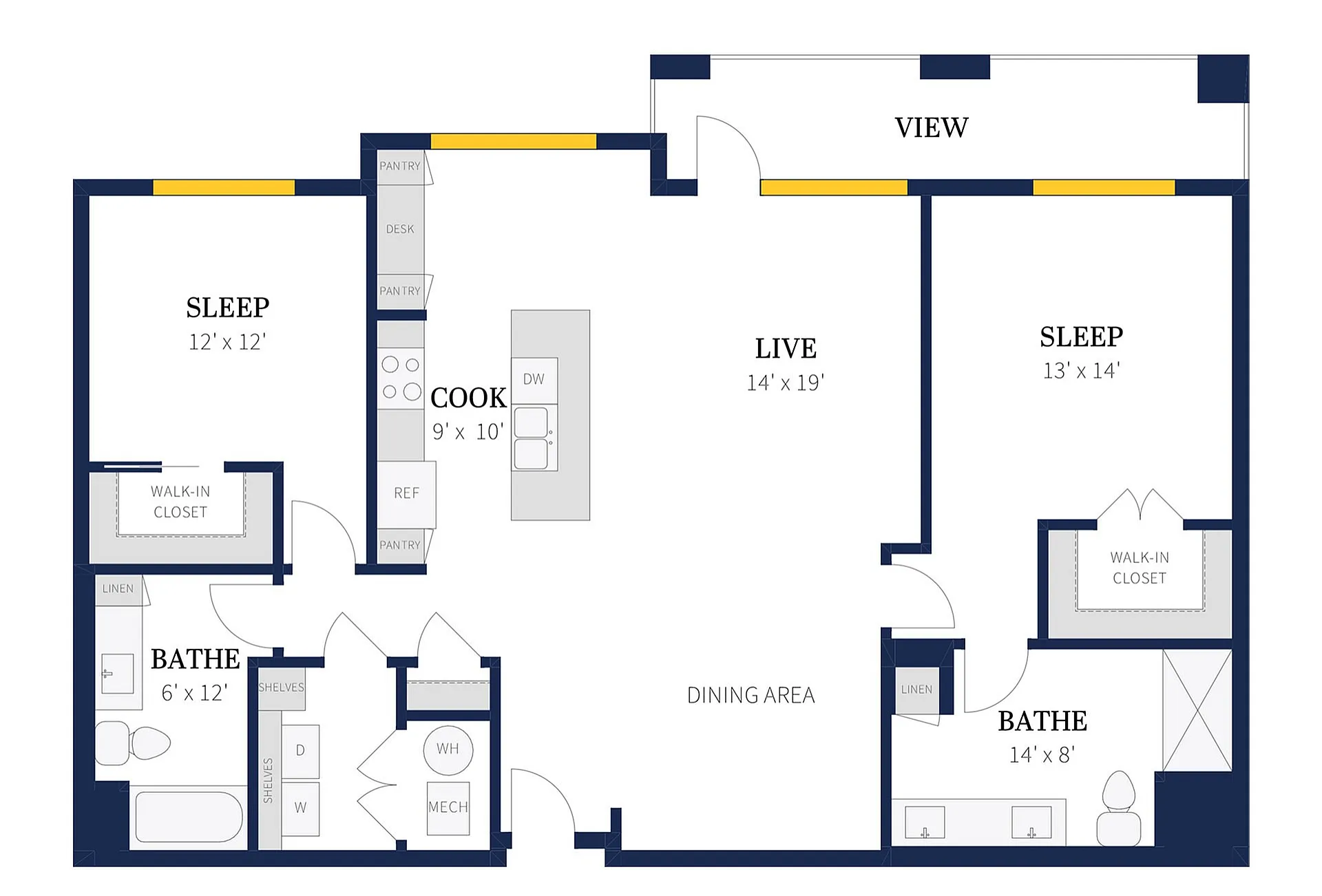 Floor Plan 2H | Arrabelle Apartments | Apartments in Cedarburg, WI