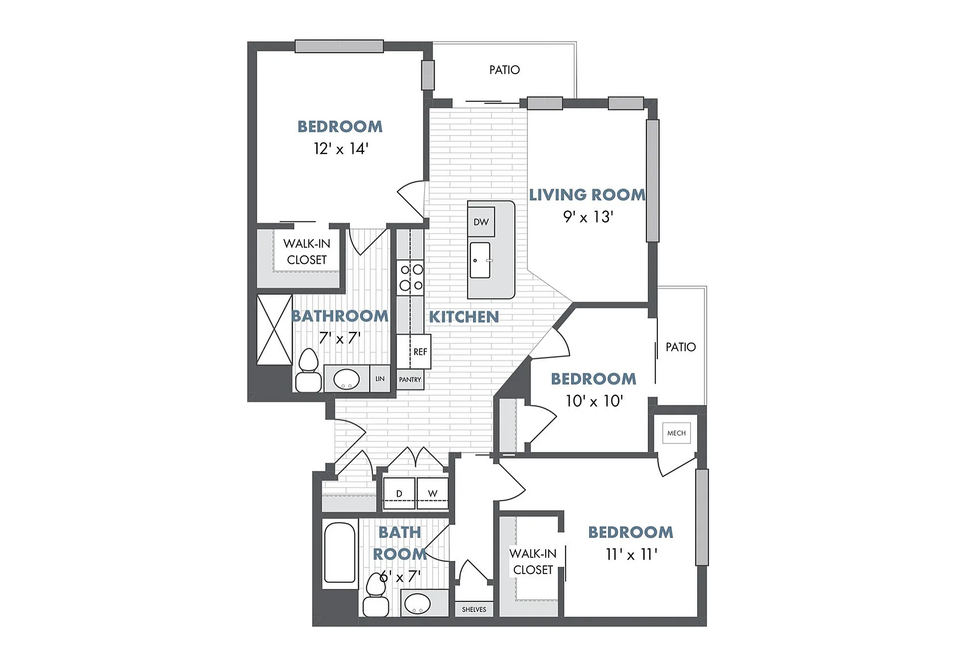 Floor Plan E1 | The Junction | Apartments in Menomonee Falls, WI