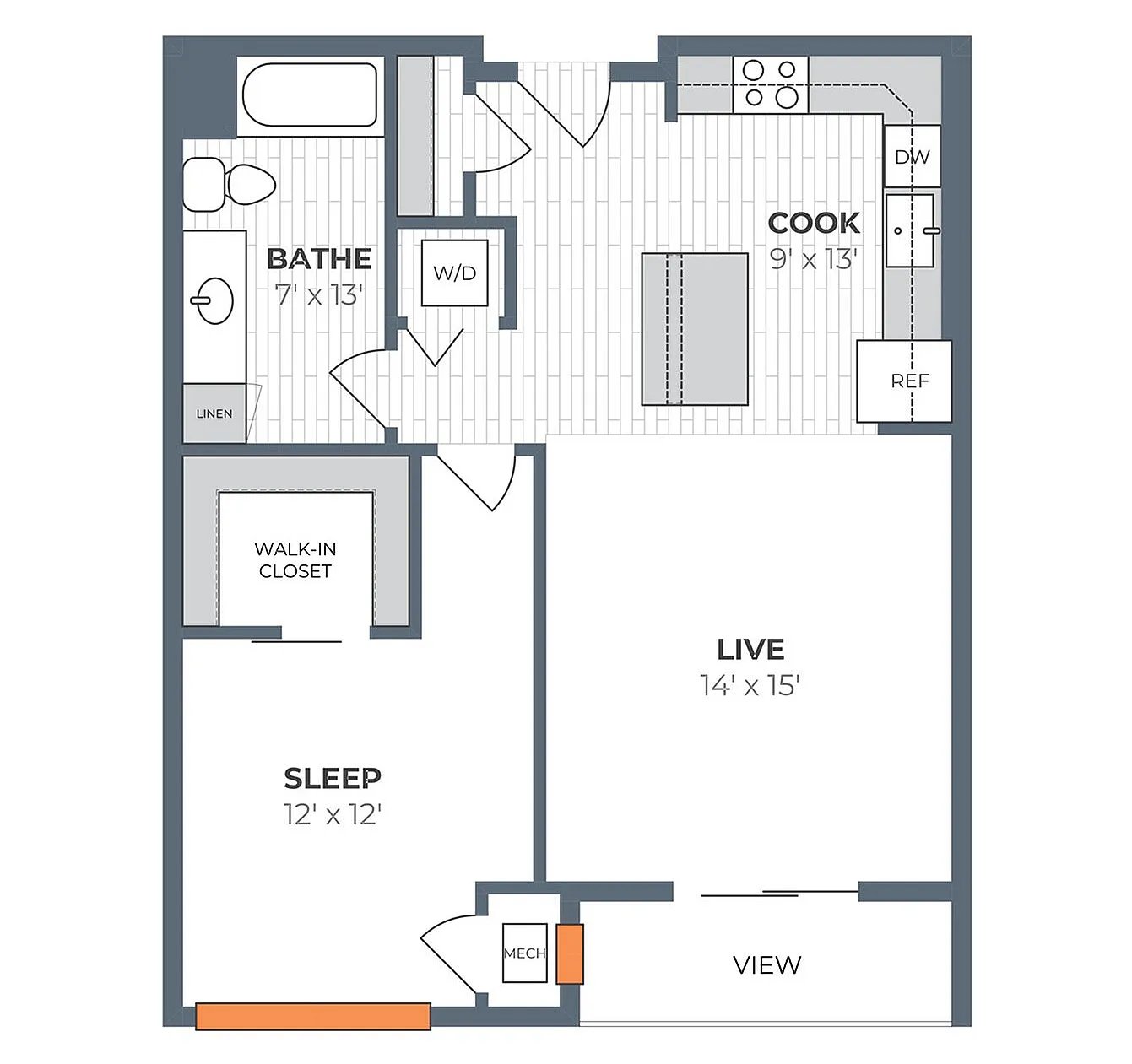 Floor Plan B2 | 50Twenty | Apartments in Madison, WI