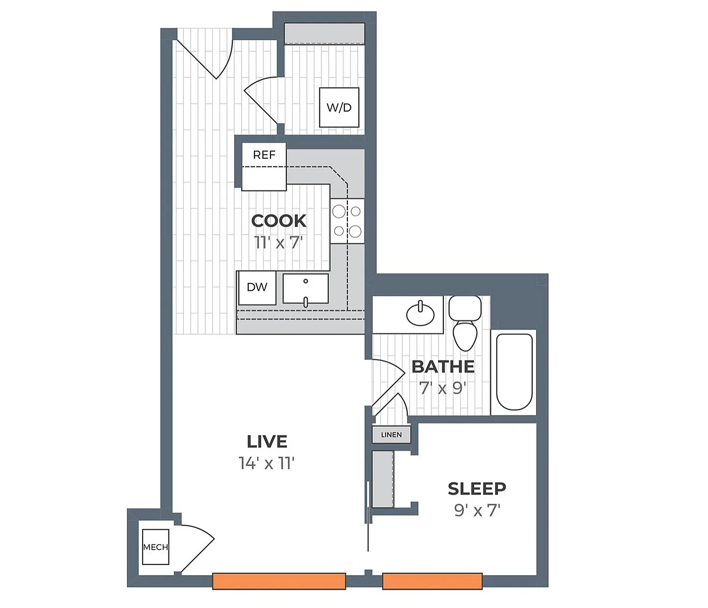 Floor Plan A1 | 50Twenty | Apartments in Madison, WI
