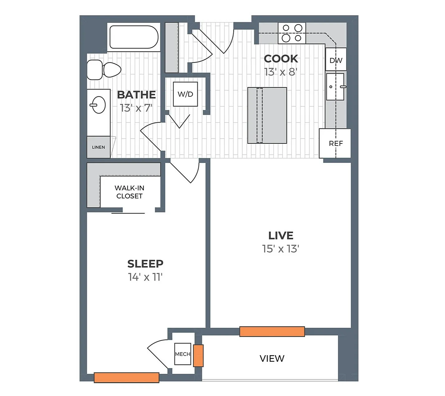 Floor Plan B1 | 50Twenty | Apartments in Madison, WI