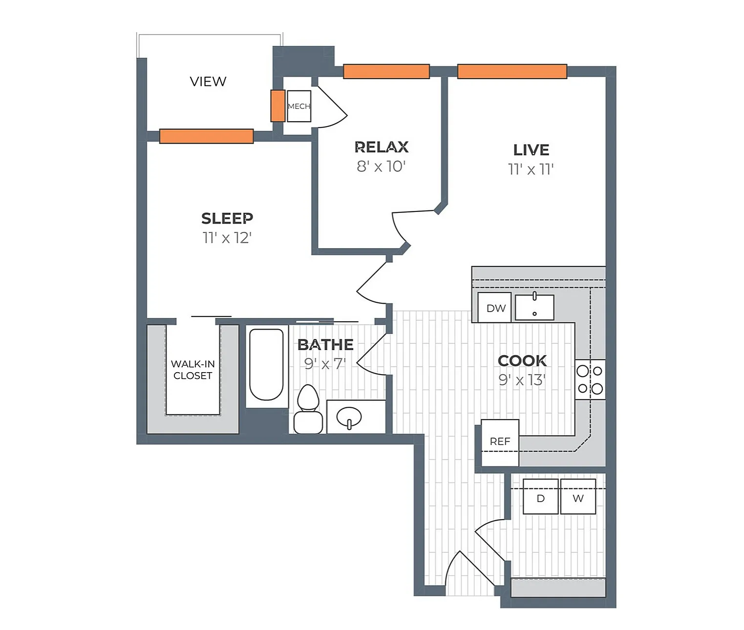 Floor Plan C1 | 50Twenty | Apartments in Madison, WI