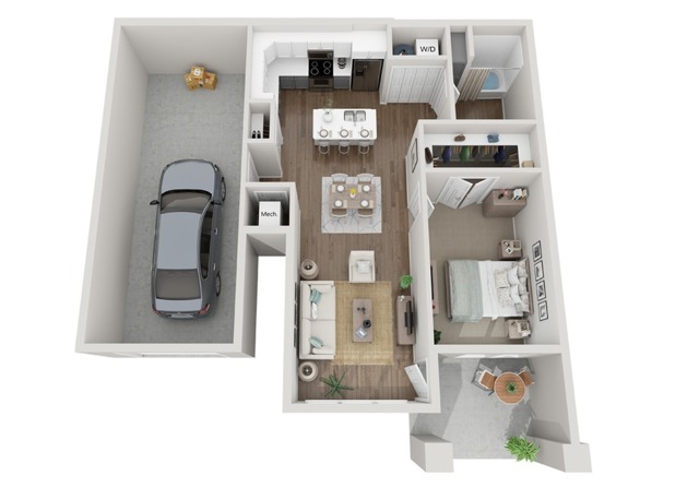 Floor Plan 1C | Seasons at River View | Apartments in Pleasant Prairie, WI