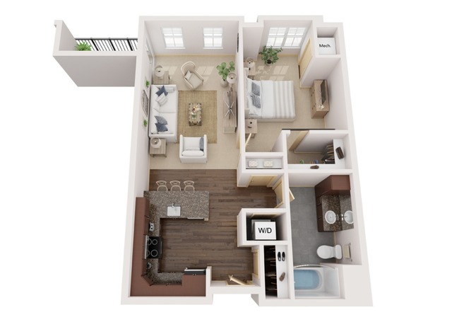 Floor Plan B2 | Elan | Apartments in Fitchburg, WI