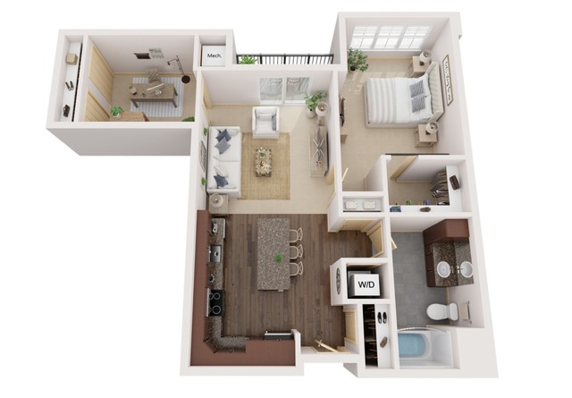 Floor Plan C1 | Elan | Apartments in Fitchburg, WI