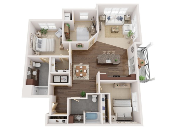Floor Plan E1 | Elan | Apartments in Fitchburg, WI