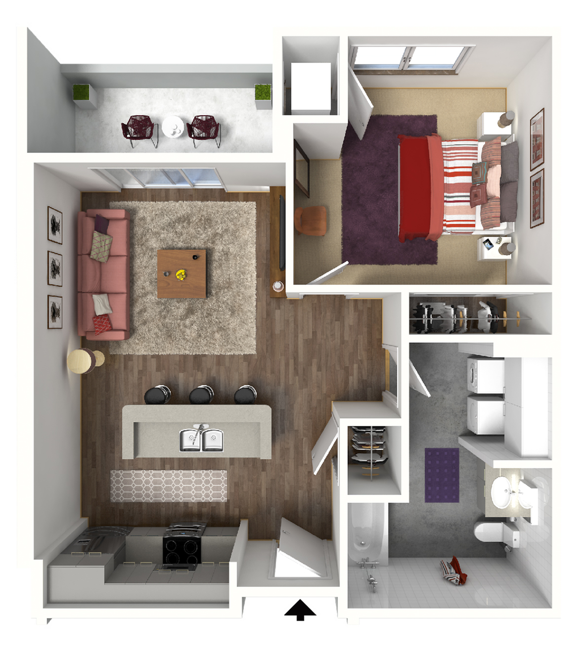 Floor Plan B1 | 22 Slate | Apartments in Madison, WI