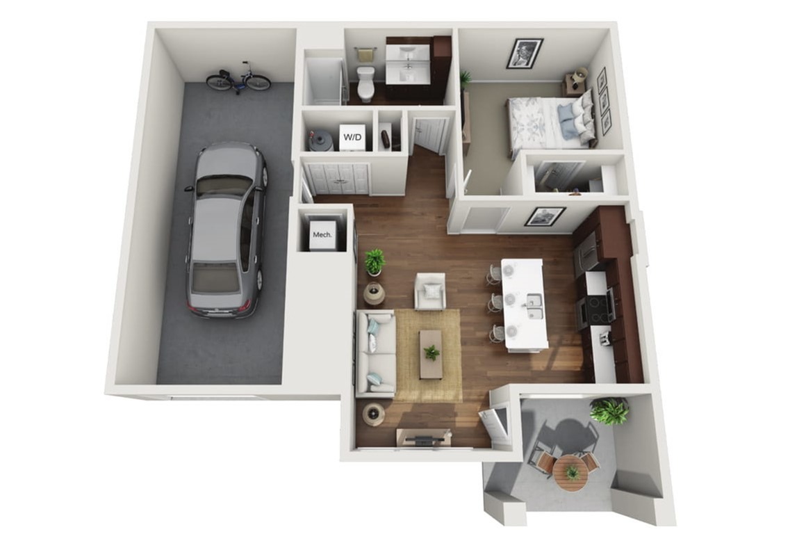 Floor Plan 1I | Drexel Ridge Apartments | Apartments in Oak Creek, WI