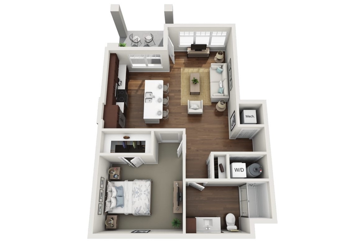 Floor Plan 1.1I | Drexel Ridge Apartments | Apartments in Oak Creek, WI
