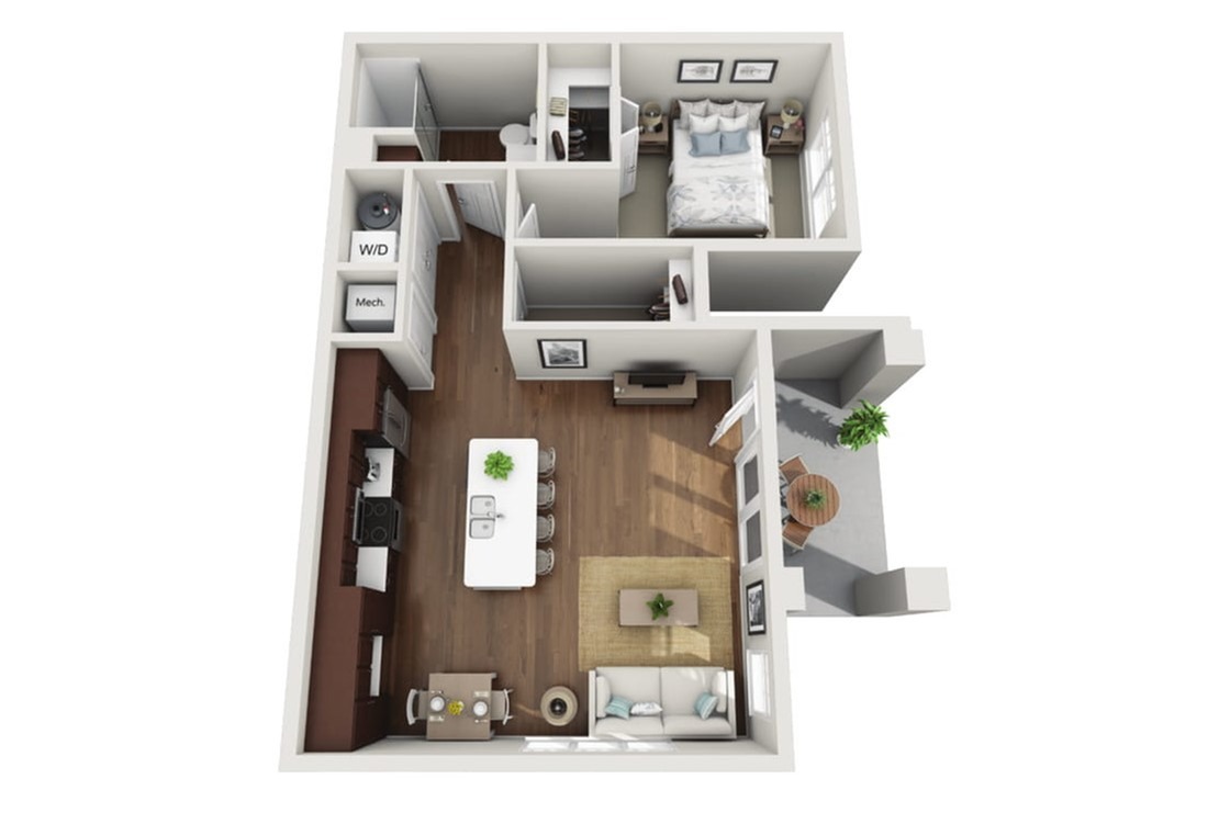 Floor Plan 1J | Drexel Ridge Apartments | Apartments in Oak Creek, WI