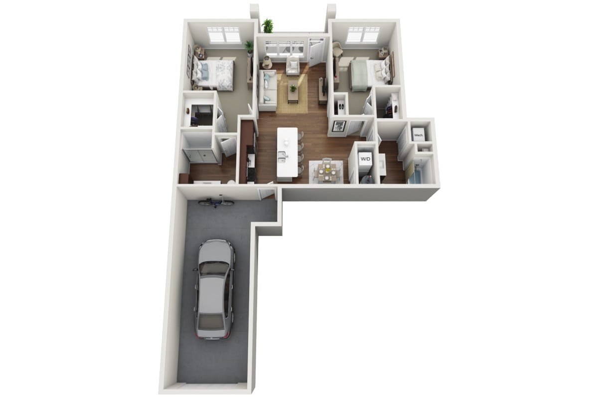Floor Plan 2F | Drexel Ridge Apartments | Apartments in Oak Creek, WI