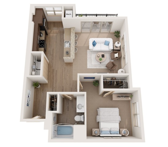 Floor Plan B4 | The Woodlands Apartments | Apartments in Menomonee Falls, WI
