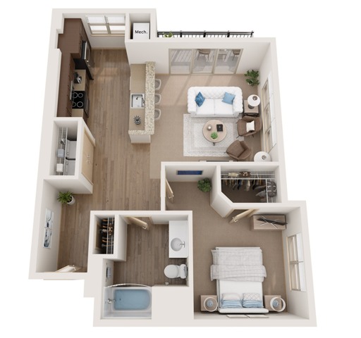 Floor Plan B5 | The Woodlands Apartments | Apartments in Menomonee Falls, WI