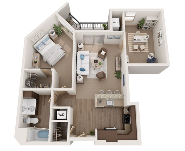 Floor Plan C2 | The Woodlands Apartments | Apartments in Menomonee Falls, WI