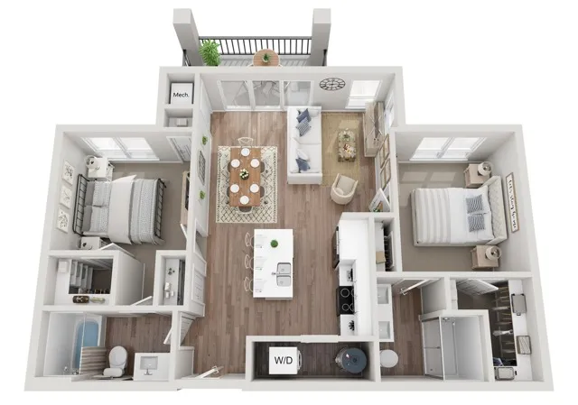 Floor Plan 2BR C | Seasons at Hoffman Estates | Apartments in Hoffman Estates, IL
