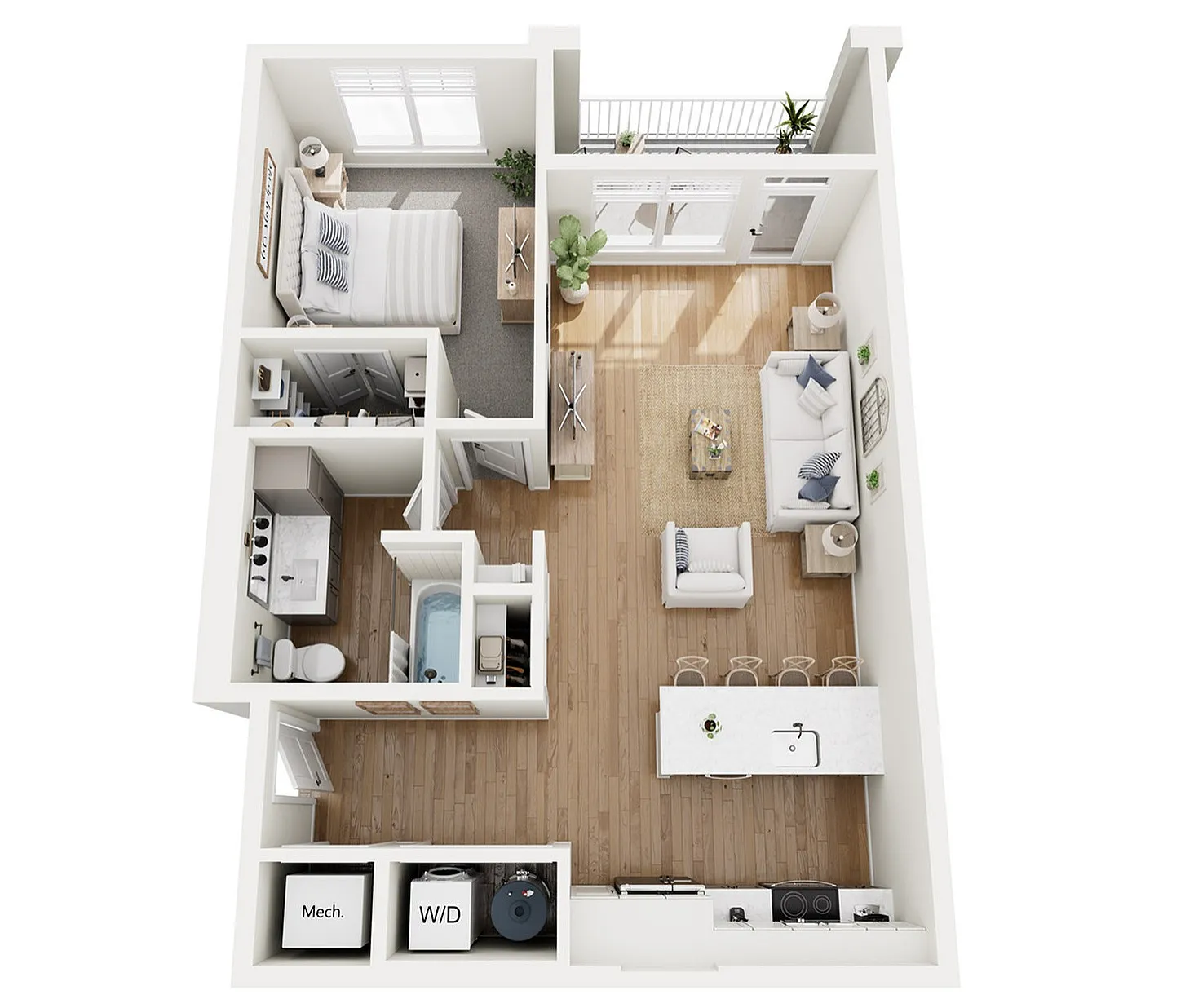 Floor Plan A1 | Echelon at Charlotte | Apartments in Charlotte, NC