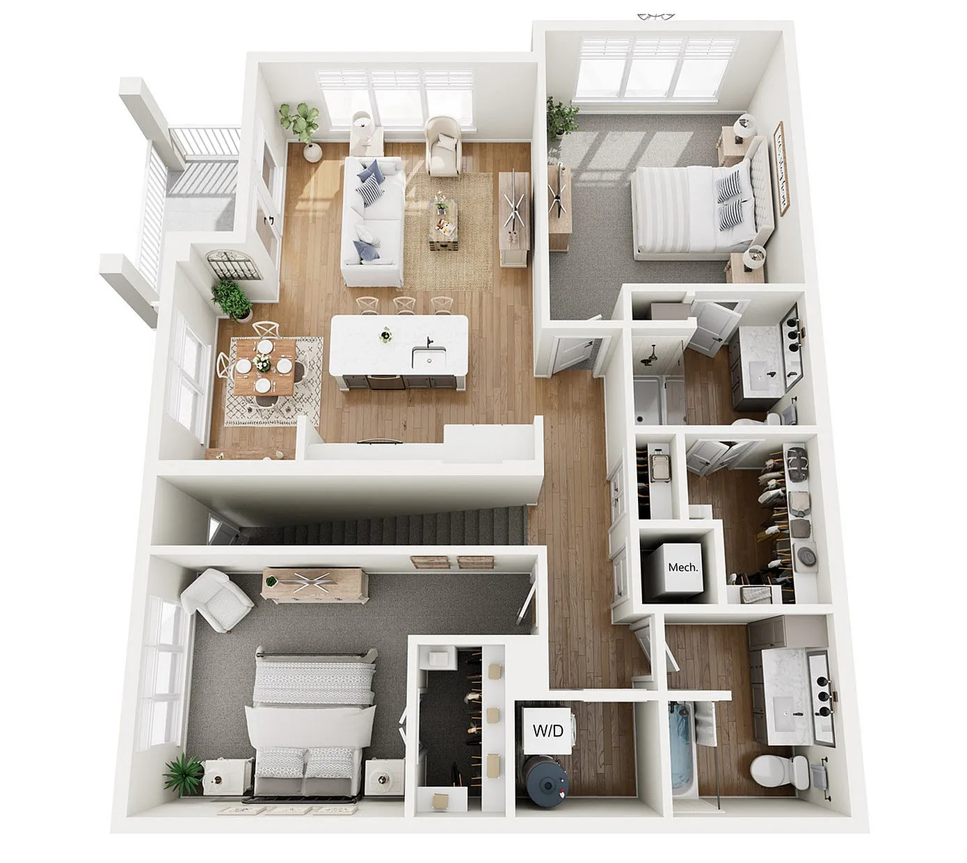 Floor Plan B1 | Echelon at Charlotte | Apartments in Charlotte, NC