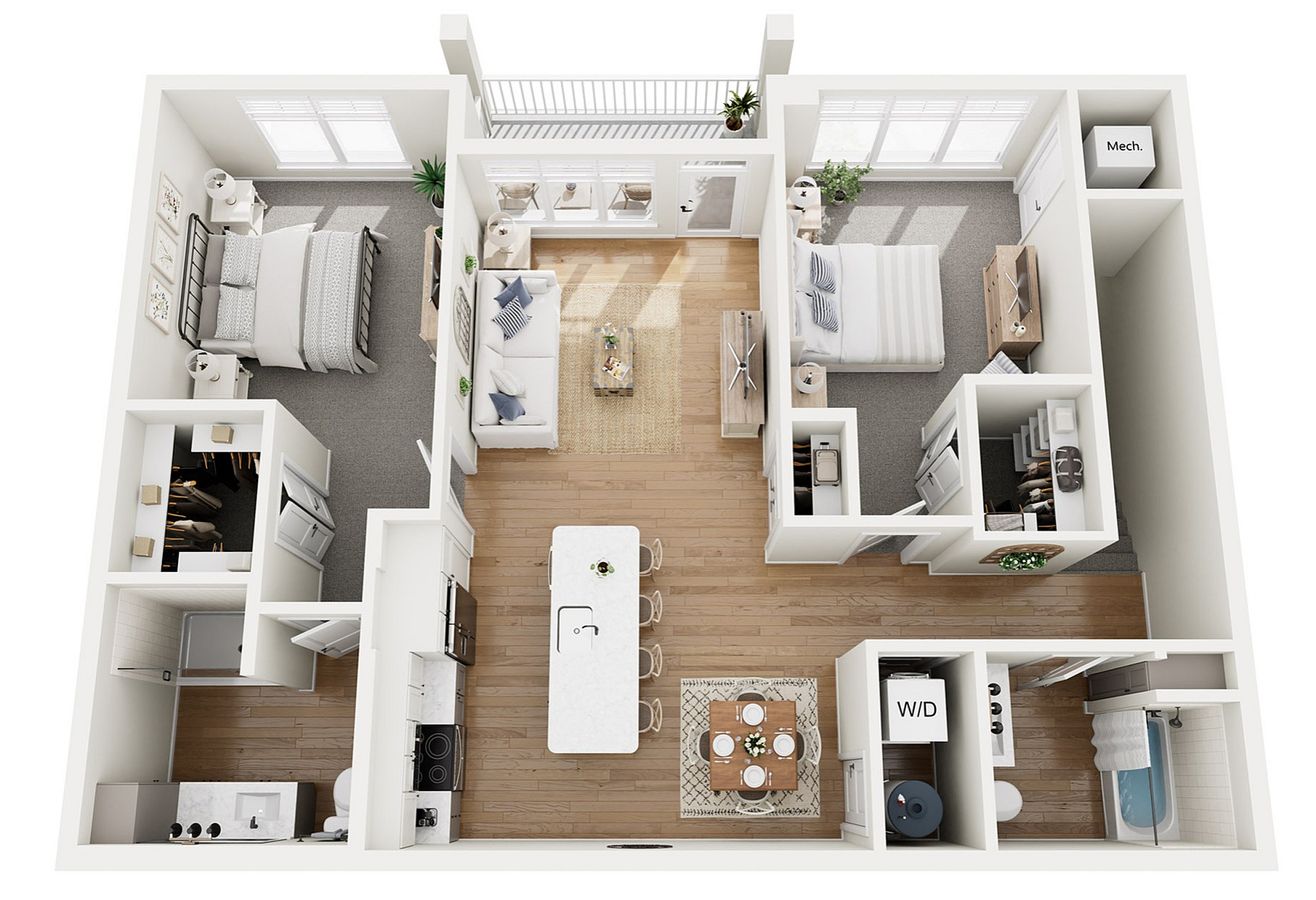 Floor Plan B2 | Echelon at Charlotte | Apartments in Charlotte, NC