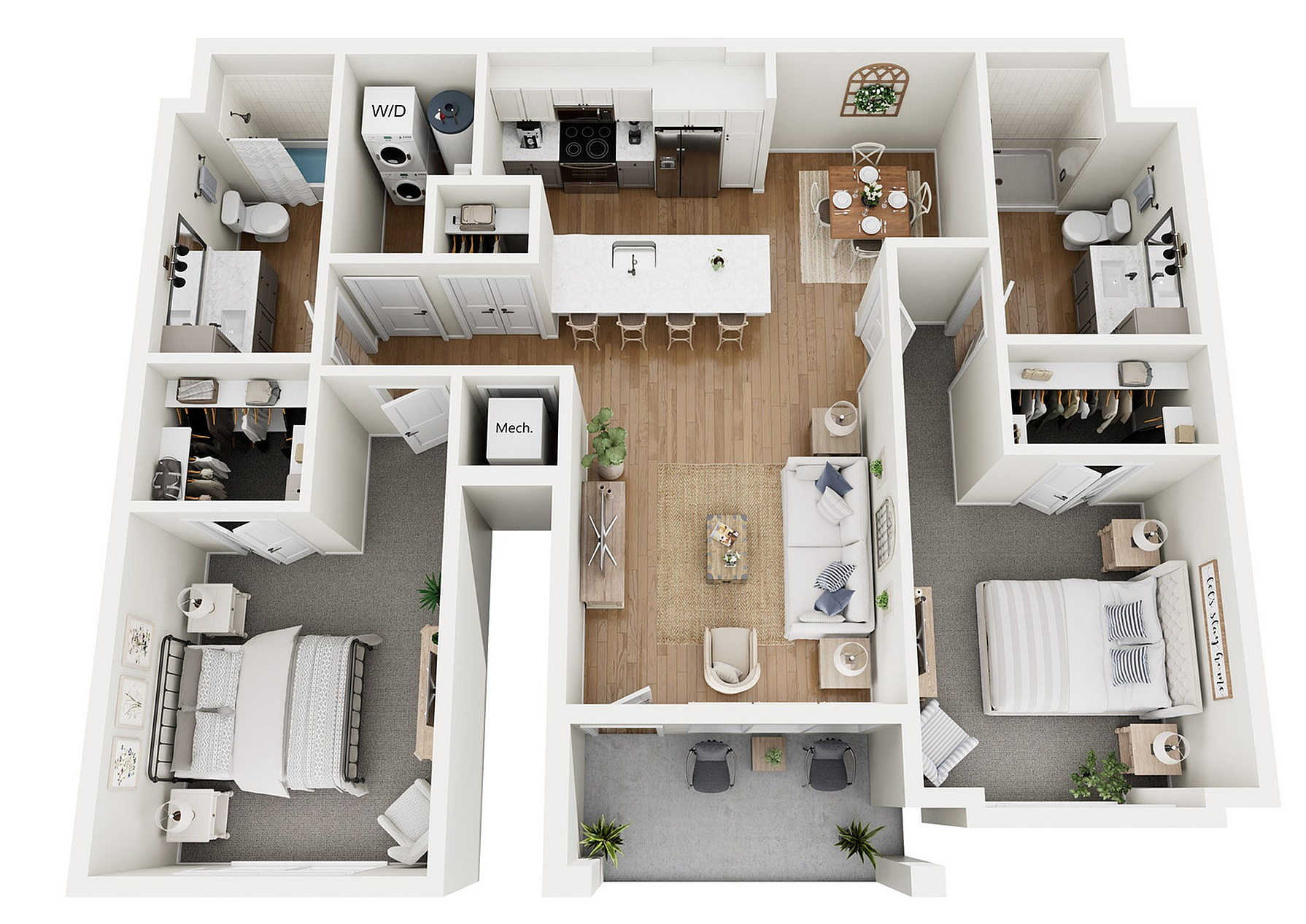 Floor Plan B3 | Echelon at Charlotte | Apartments in Charlotte, NC