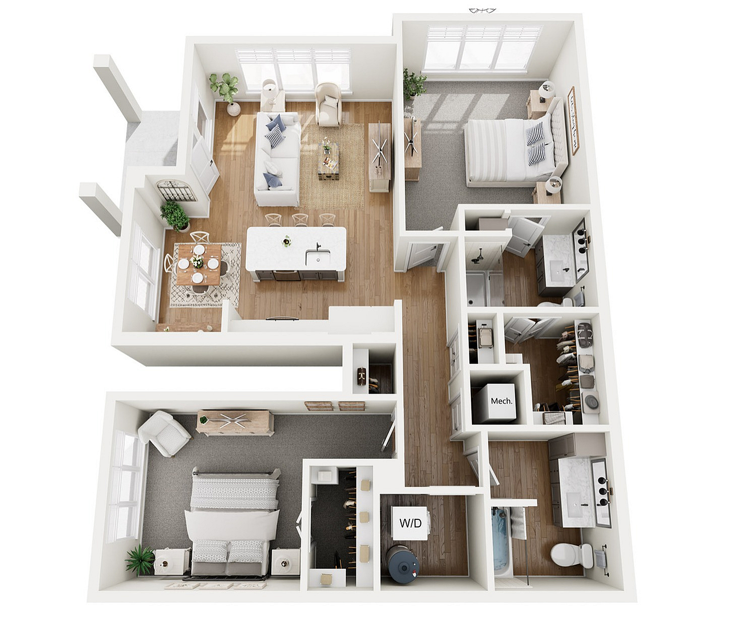 Floor Plan B4 | Echelon at Charlotte | Apartments in Charlotte, NC