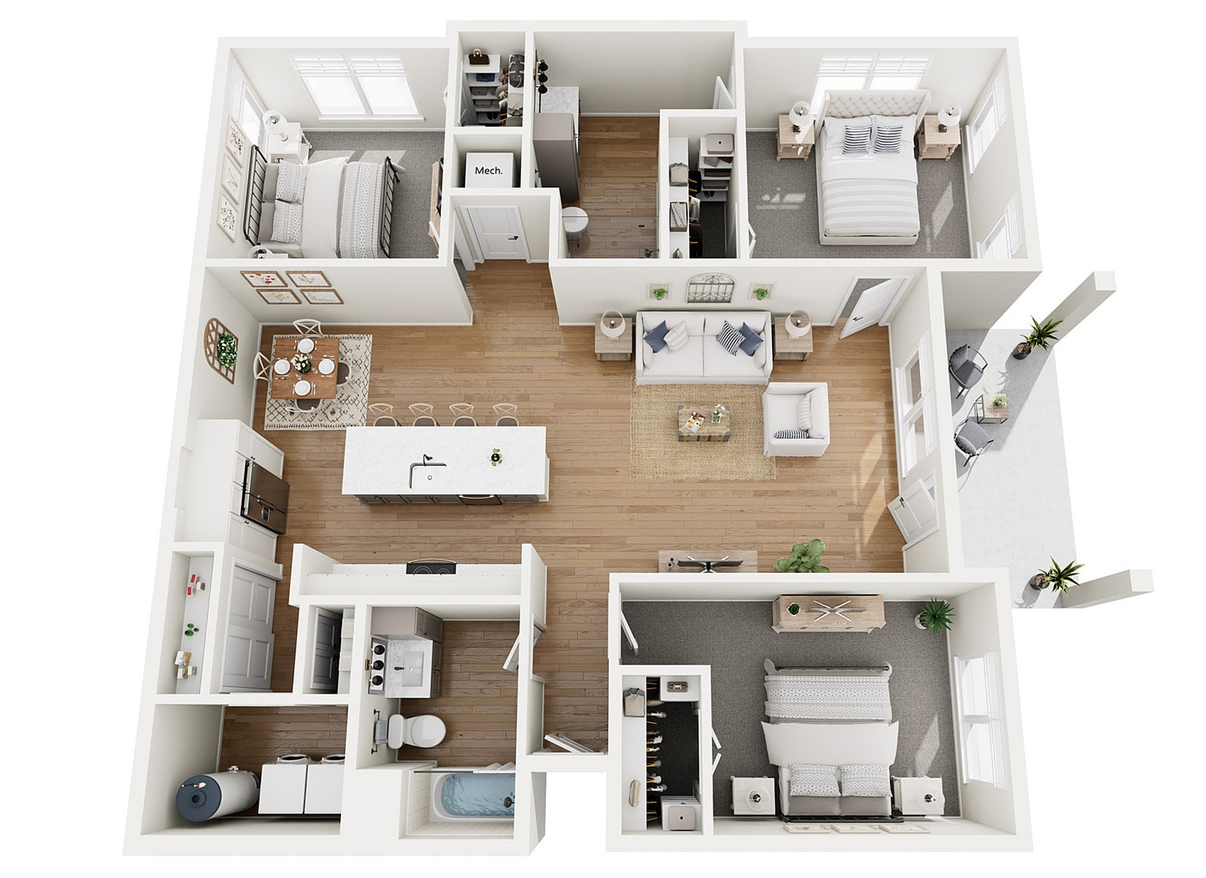 Floor Plan C1 | Echelon at Charlotte | Apartments in Charlotte, NC