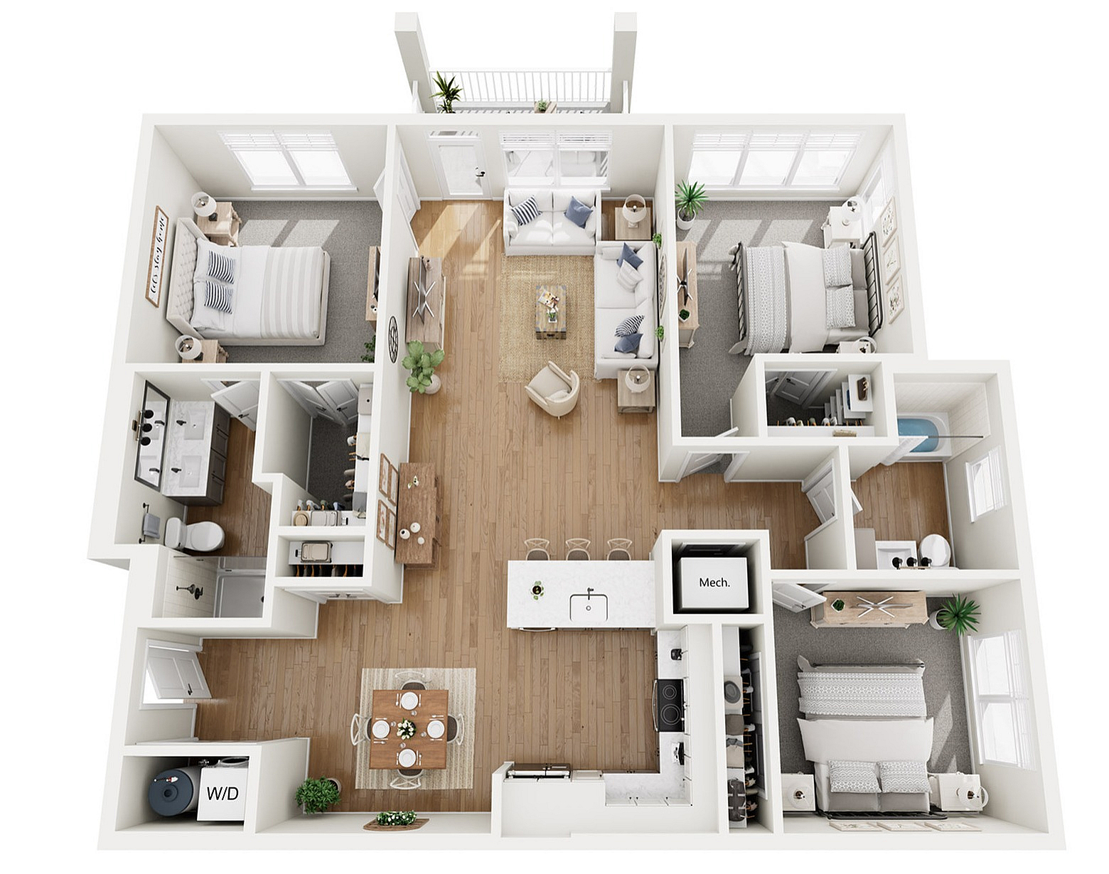 Floor Plan C3 | Echelon at Charlotte | Apartments in Charlotte, NC