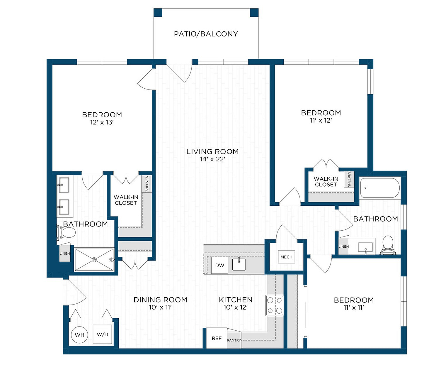 Floor Plan C3 | Echelon at Charlotte | Apartments in Charlotte, NC