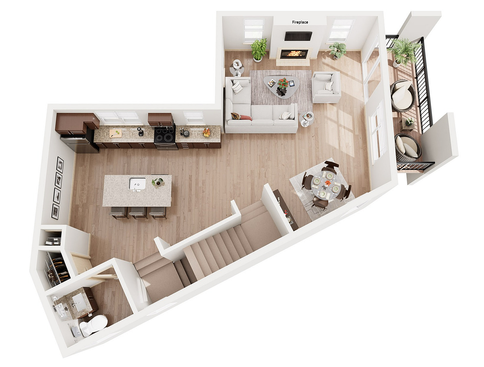 T4 First Floor | 1505 Apartments & Townhomes