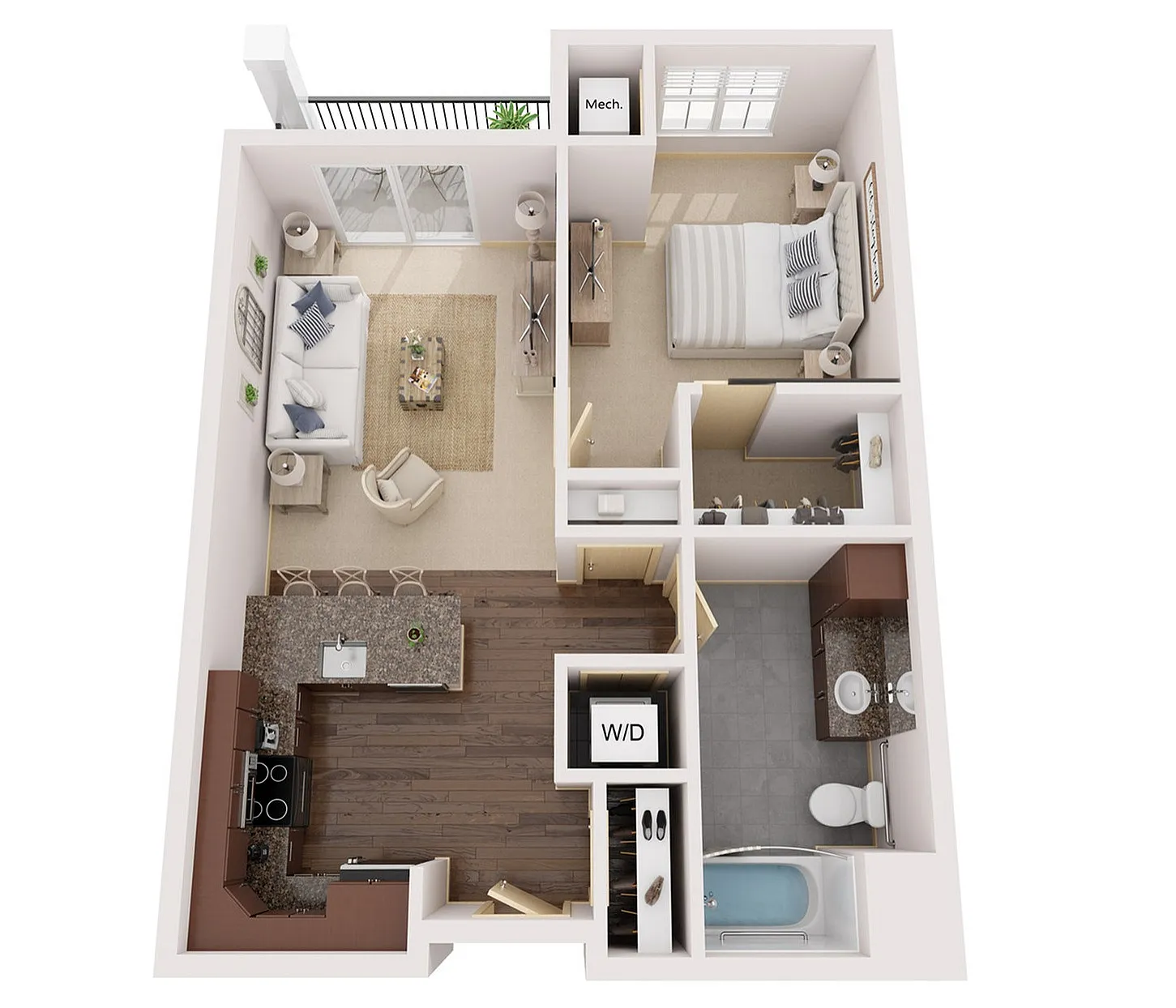 Floor Plan B1.1 | Elan | Apartments in Fitchburg, WI