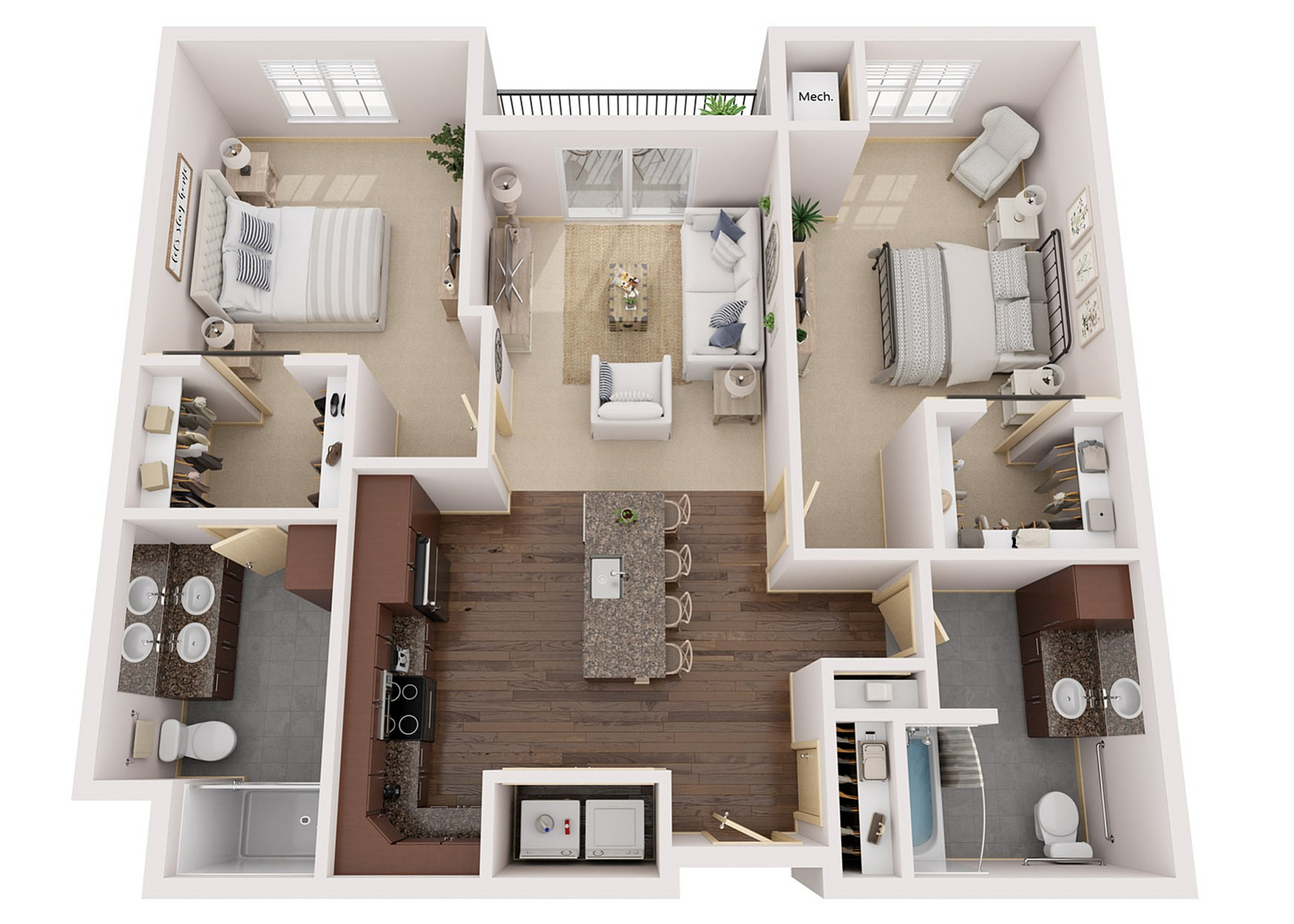 Floor Plan B1.1 | Elan | Apartments in Fitchburg, WI