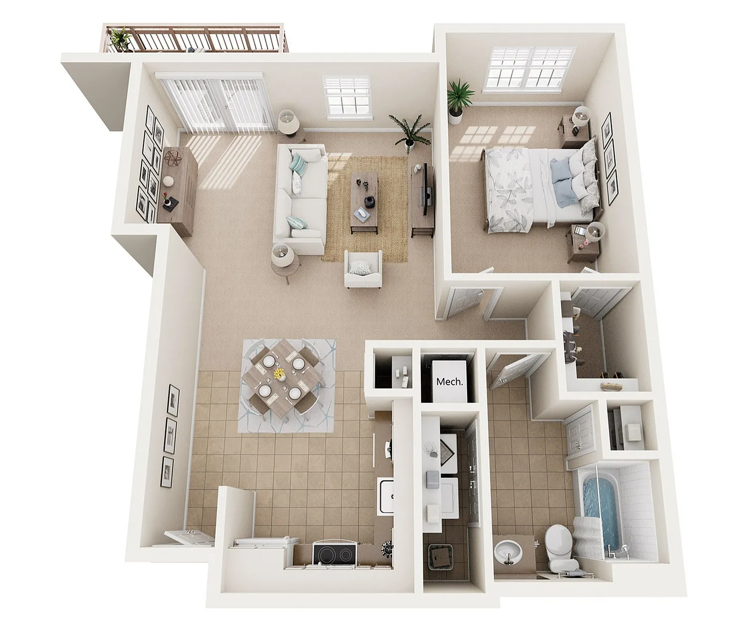 One Bedroom, One Bathroom | Liberty Square | Apartments in Sun Prairie, WI