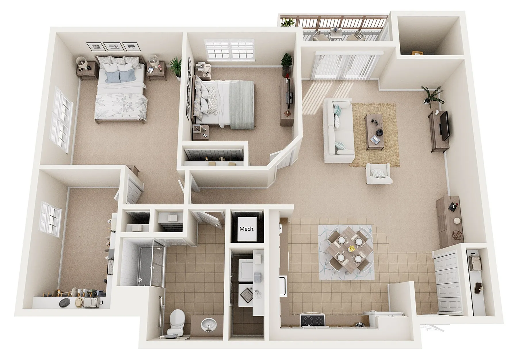 Two Bedroom, One Bathroom | Liberty Square | Apartments in Sun Prairie, WI