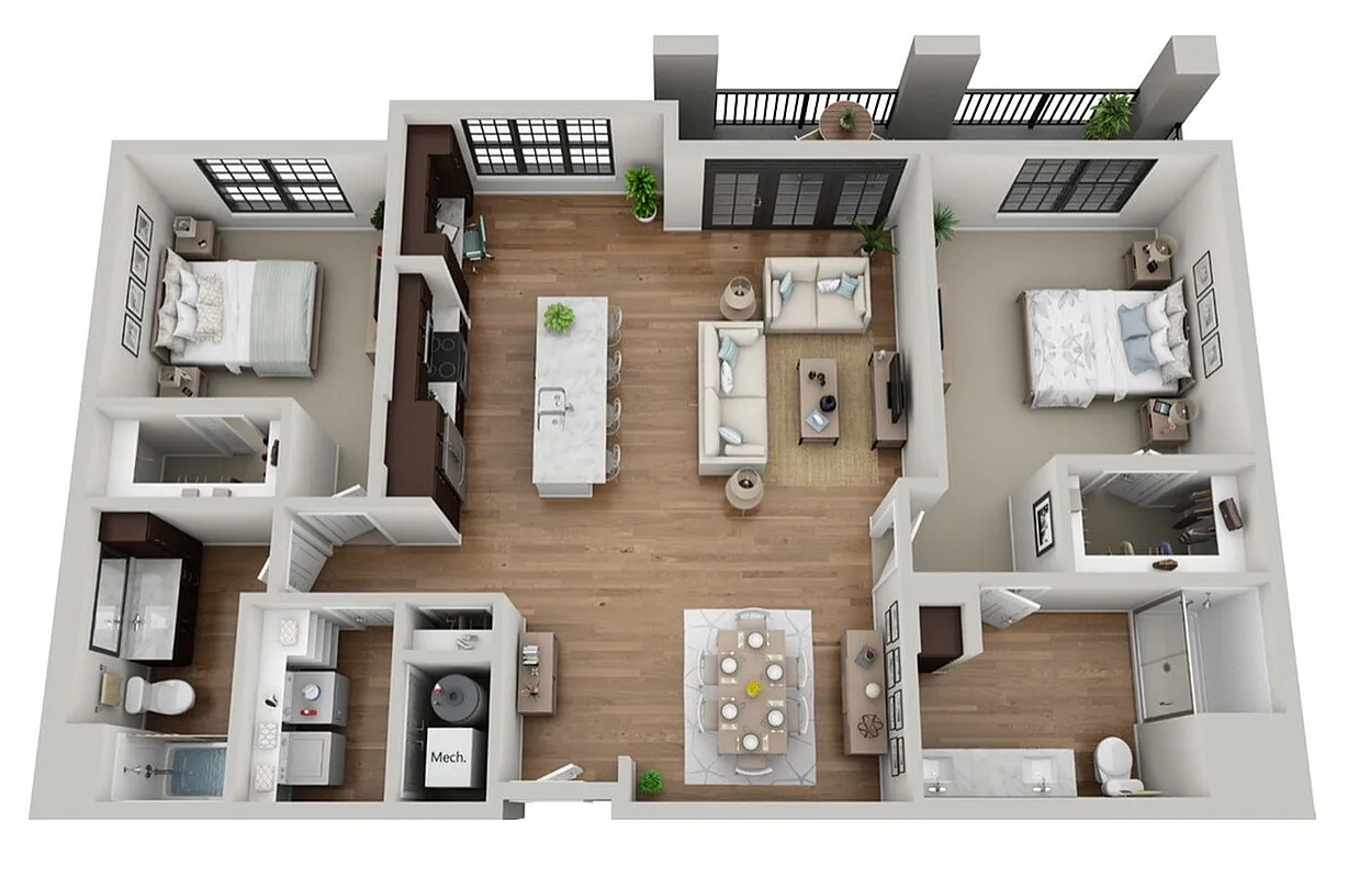 Floor Plan 2H | Arrabelle Apartments | Apartments in Cedarburg, WI
