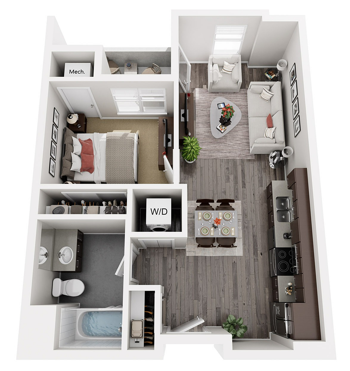 Floor Plan A1 | 22 Slate | Apartments in Madison, WI