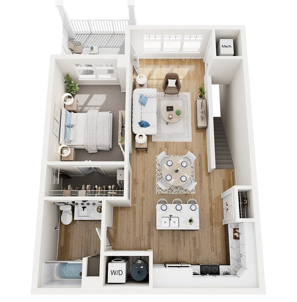 Floor Plan 1E | Seasons at Spring Street | Apartments in Mount Pleasant, WI