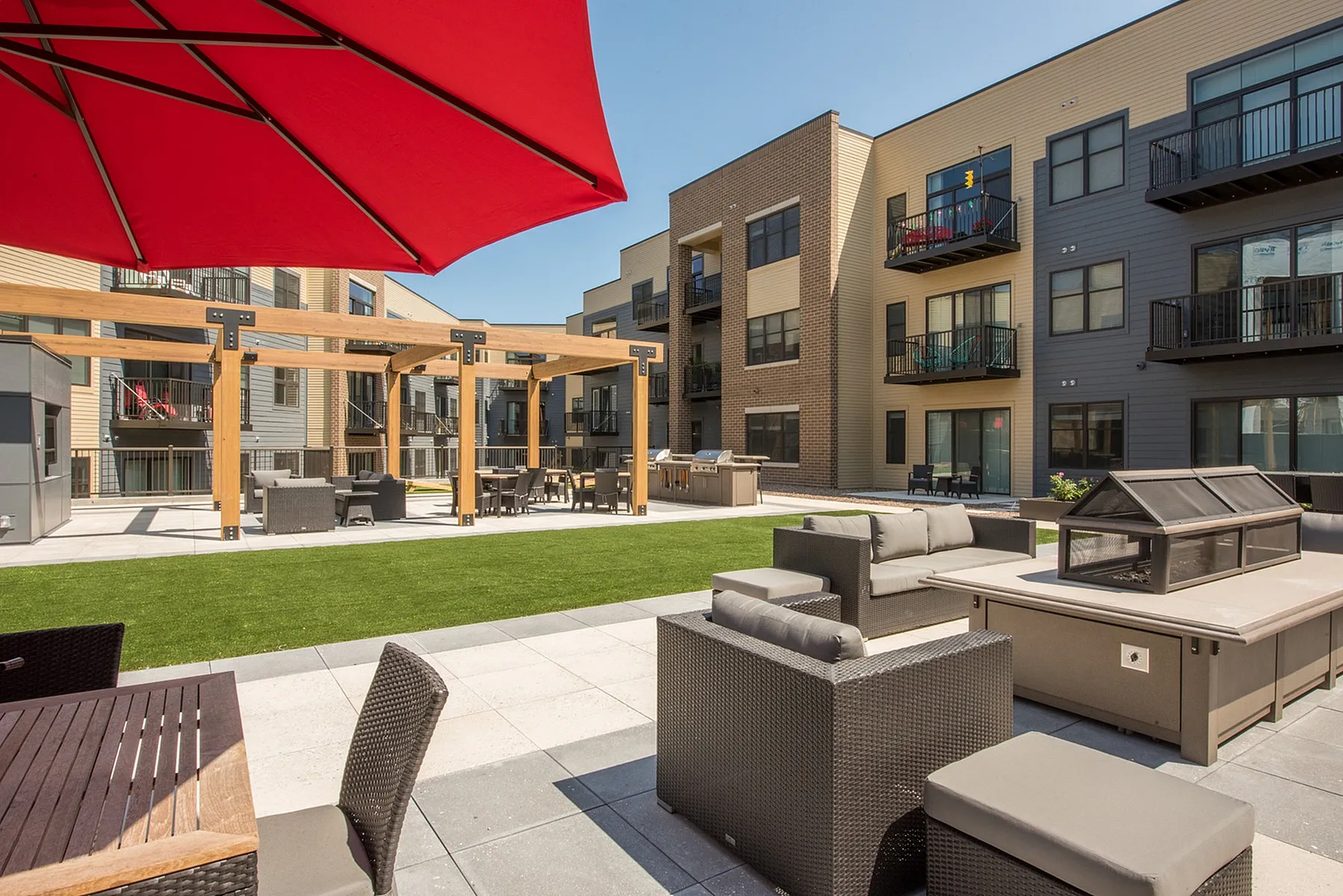 Private Landscaped Outdoor Lounge with TVs
