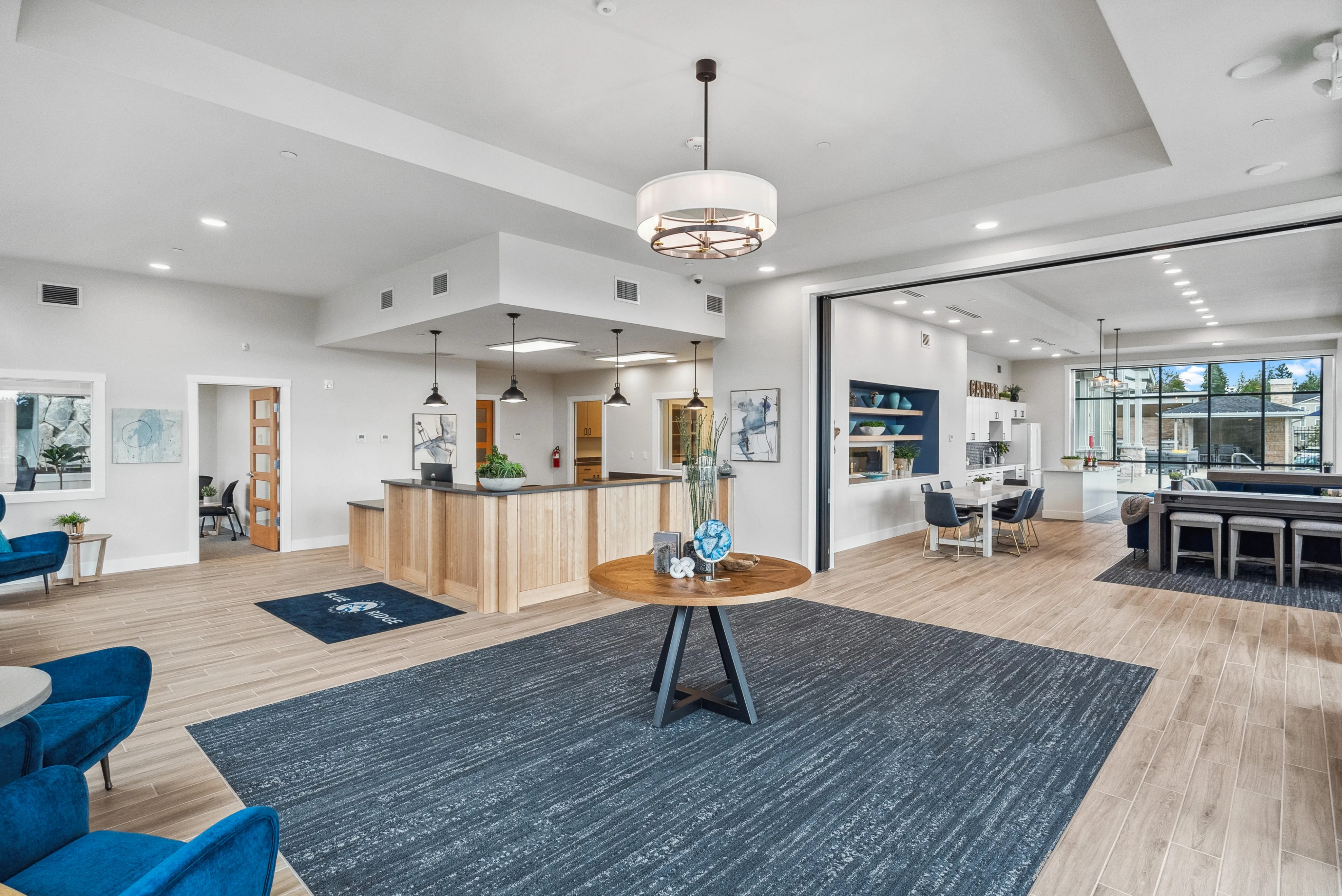 Leasing Office + Grand Entertainment Center l Luxury Apartments and Townhomes for Rent in Bremerton, WA l Blue Ridge Apartments