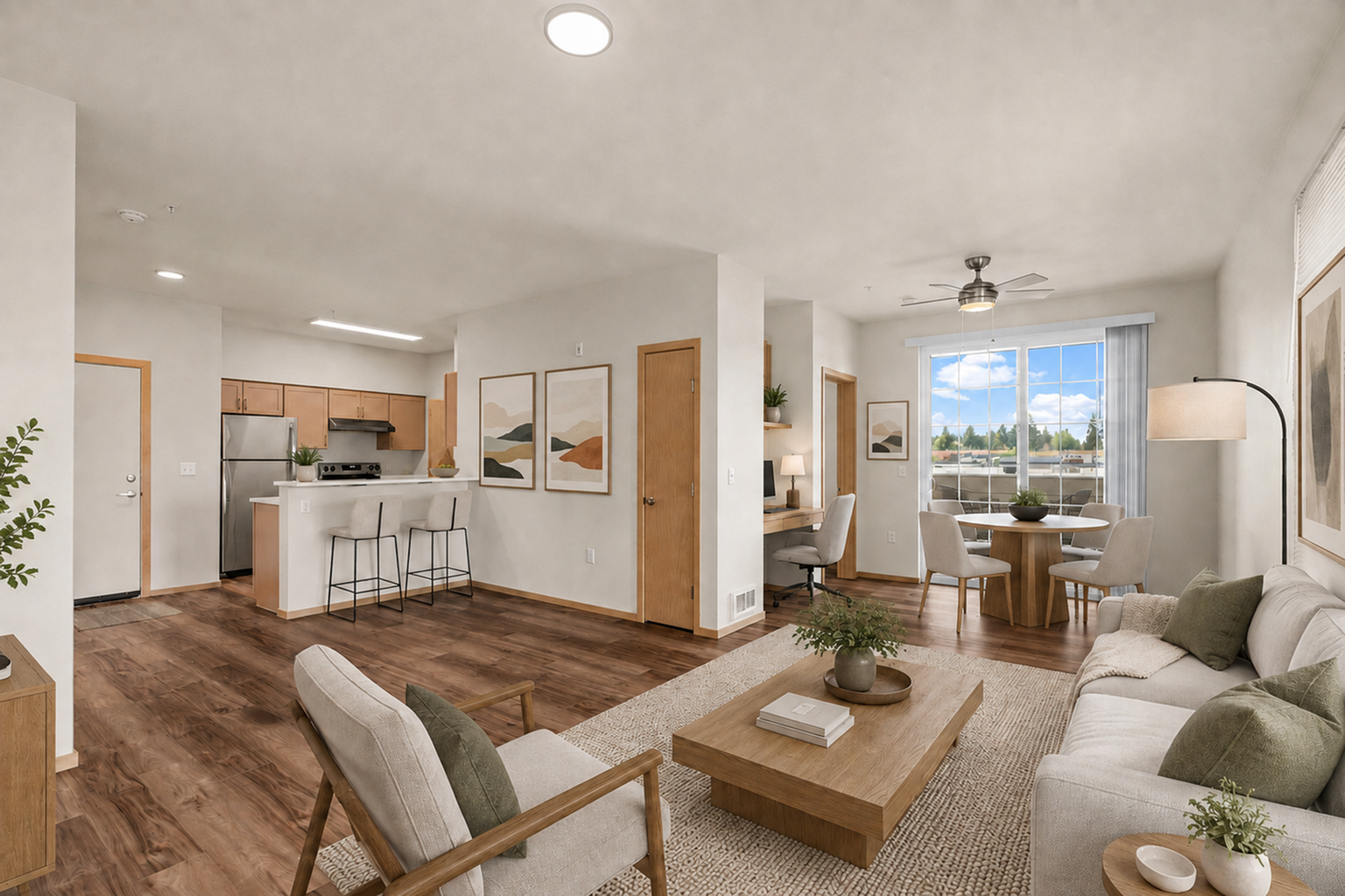Blue Ridge Apartments - Open Living Area