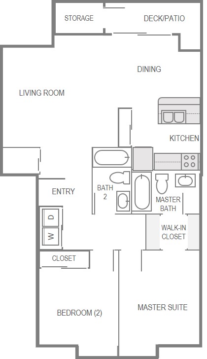 Nantucket Gate Apartment Layout- 2 Bedroom