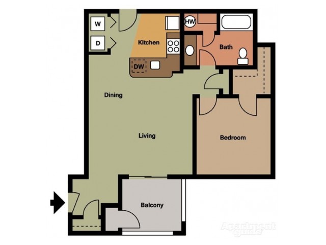 1 Bedroom 1 Bath w/Garage