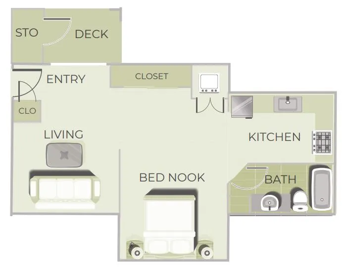 Plateau 176, Carriage Apartment