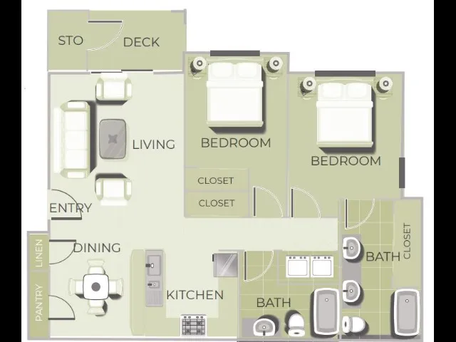 Plateau 176, 2 Bedroom Apartment Deluxe